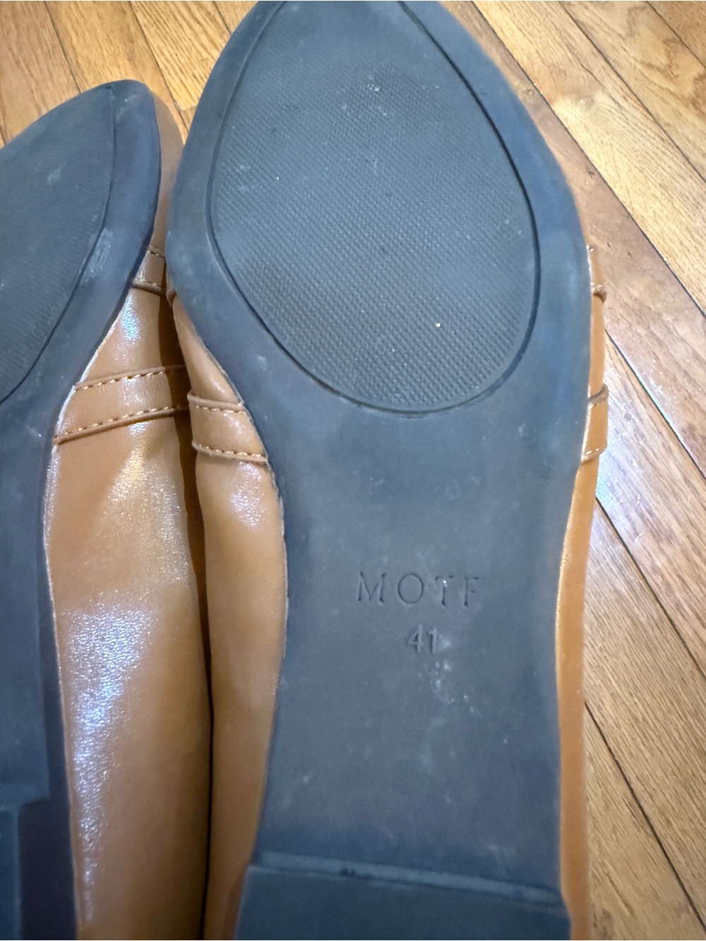 MOTF Camel Brown Loafers with Gold Hardware - Picture 4 of 4